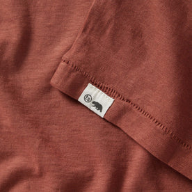 material shot of the logo on The Cotton Hemp Tee in Engine, Knits by Taylor Stitch