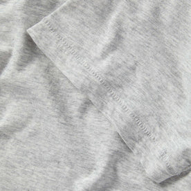 material shot of the cuffs on The Cotton Hemp Tee in Heather Grey, Knits by Taylor Stitch