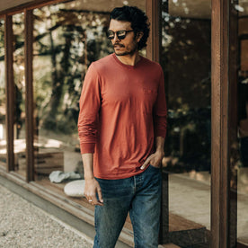 The Cotton Hemp Long Sleeve Tee in Engine - featured image