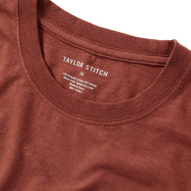 material shot of the collar on  The Cotton Hemp Long Sleeve in Engine, Knits by Taylor Stitch