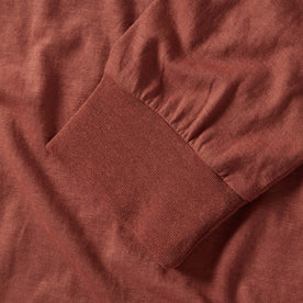 material shot of the cuffs on  The Cotton Hemp Long Sleeve in Engine, Knits by Taylor Stitch