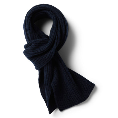 flatlay of The Fisherman Scarf in Dark Navy