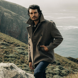 The Mariner Coat in Sable Melton Wool - featured image