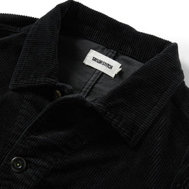 material shot of the collar on The Ojai Jacket in Coal Cord, Outerwear by Taylor Stitch