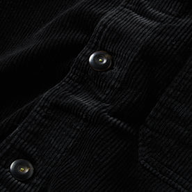 material shot of the buttons on The Ojai Jacket in Coal Cord, Outerwear by Taylor Stitch