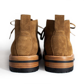 material shot of the back of The Rambler Chukka in Mushroom Suede, Footwear by Taylor Stitch