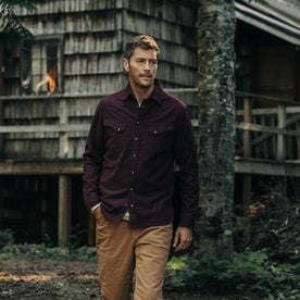 The Western Shirt in Nutmeg Donegal - featured image