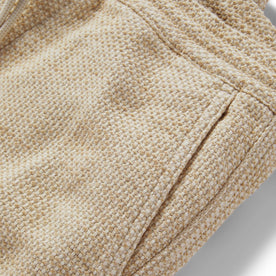 material shot of the pocket on The Apres Pant in Natural Sashiko , Bottoms by Taylor Stitch