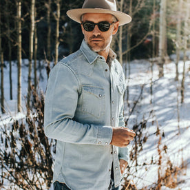 The Western Shirt in Washed Denim - featured image