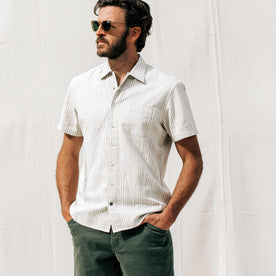 The Short Sleeve Hawthorne in Natural Stripe - featured image