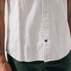 The Short Sleeve Hawthorne in Natural Stripe: Alternate Image 3, Wovens by Taylor Stitch