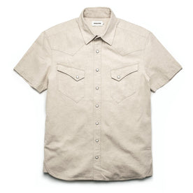 The Short Sleeve Western in Natural Herringbone - featured image