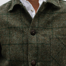 our fit model wearing The Ojai Jacket in Windowpane Wool, Outerwear by Taylor Stitch