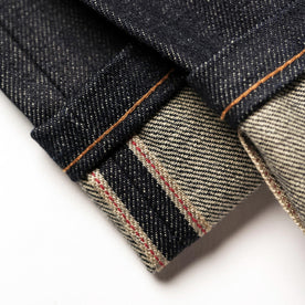 material shot of selvage cuff detail, Bottoms by Taylor Stitch