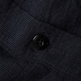 material shot of button, Bottoms by Taylor Stitch