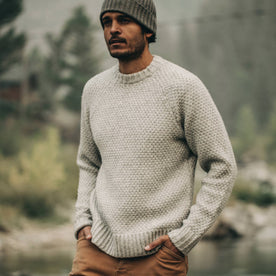 The Fisherman Sweater in Heather Ash - featured image