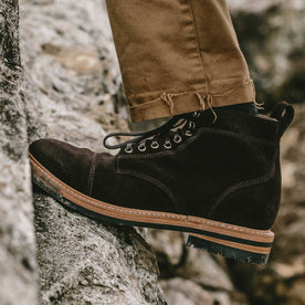 The Moto Boot in Weatherproof Chocolate Suede: Alternate Image 4, Footwear by Taylor Stitch