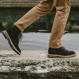 The Moto Boot in Weatherproof Chocolate Suede: Alternate Image 3, Footwear by Taylor Stitch