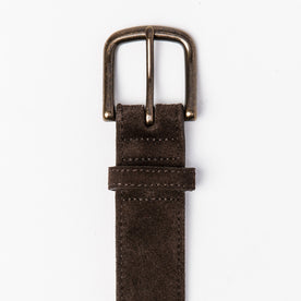 The Stitched Belt in Weatherproof Chocolate Suede: Alternate Image 1, Accessories by Taylor Stitch