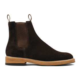 The Ranch Boot in Weatherproof Chocolate Suede: Featured Image, Footwear by Taylor Stitch