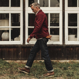 The Long Haul Jacket in Burgundy Melton Wool - featured image