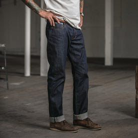 Fit model, Denim by Taylor Stitch