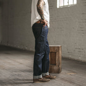 Fit model, Denim by Taylor Stitch