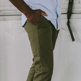 Fit model, Pants by Taylor Stitch