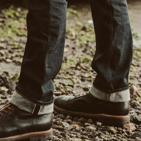 The cuff of the Era Selvage denim made from Cone Mills, Denim by Taylor Stitch