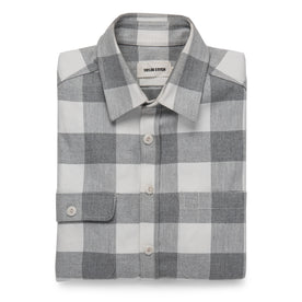 The Moto Utility Shirt in Ash & Natural Plaid, Wovens by Taylor Stitch