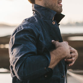 The Long Haul Jacket in Navy Waxed Canvas: Alternate Image 3, Outerwear by Taylor Stitch