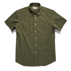 The Short Sleeve California in Army Seersucker - featured image