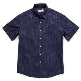 The Short Sleeve California in Navy Slub Stripe - featured image