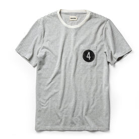 The Fourtillfour Heavy Bag Tee in Ash Stripe: Featured Image, Knits by Taylor Stitch