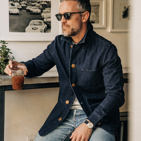 The Ojai Jacket in Indigo Herringbone - featured image