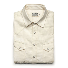 The Western Shirt in Natural Corded Denim - featured image