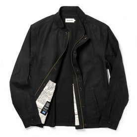 The Bomber Jacket in Black Dry Wax: Alternate Image 8, Outerwear by Taylor Stitch