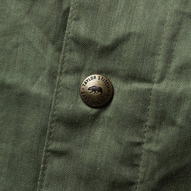 material shot of button, Outerwear by Taylor Stitch