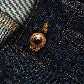 material shot of button, Denim by Taylor Stitch