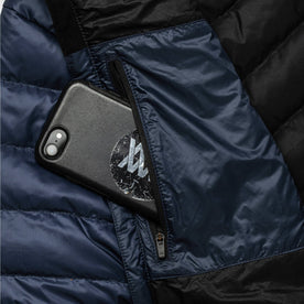 material shot of interior pocket, Outerwear by Taylor Stitch