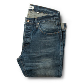 The Slim Jean in Organic Selvage 12-month Wash: Featured Image, Bottoms by Taylor Stitch